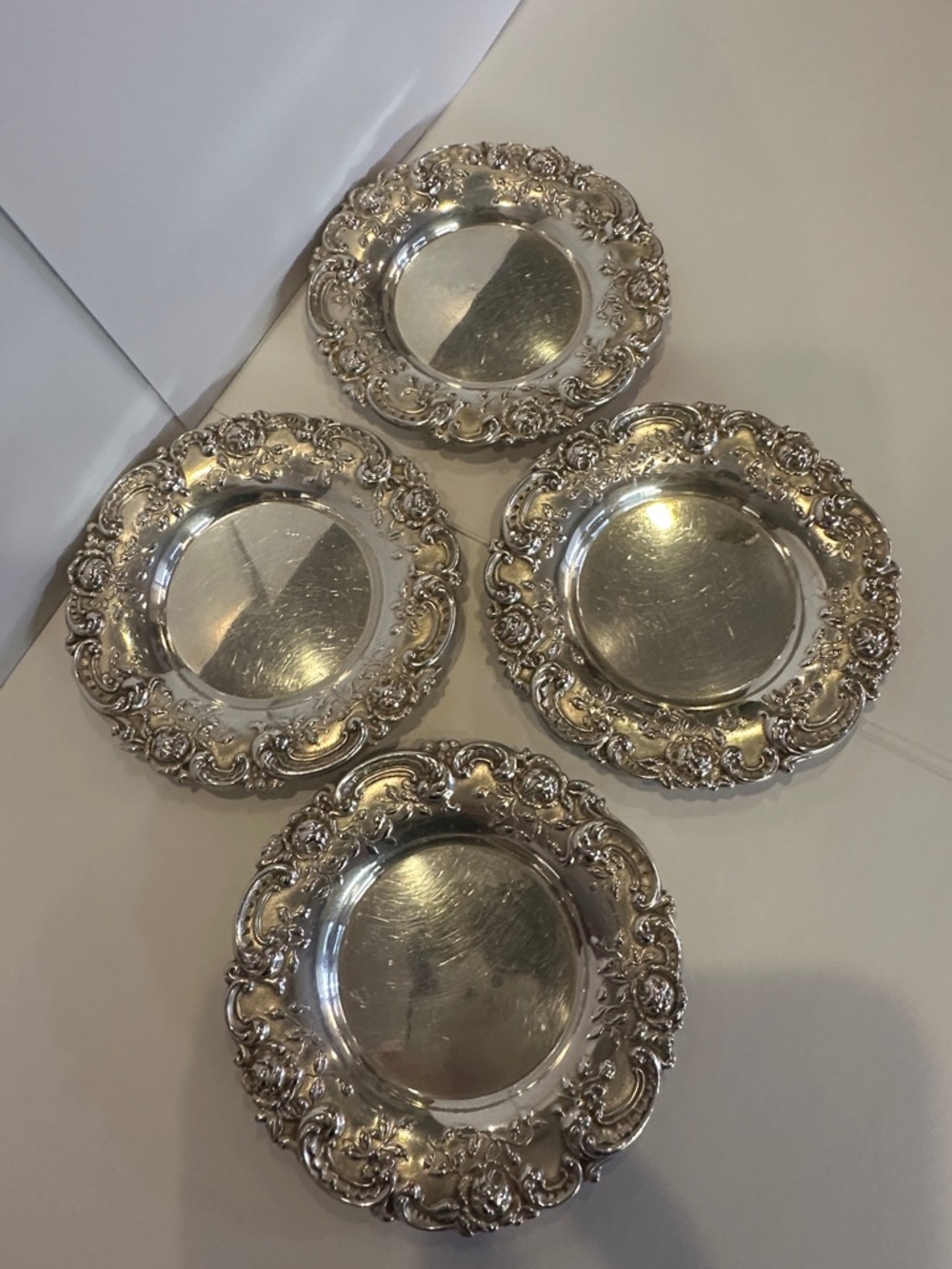 Sterling Antique Butter Pats (Set of 4)